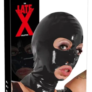 Late X Latex Mask - black latex mask