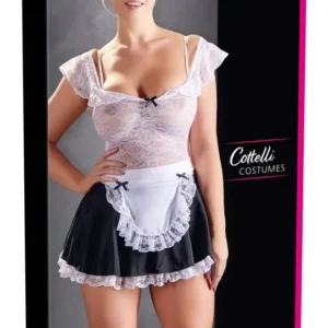 Cottelli COSTUMES Maid's Dress — black and white maid costume with lace trim, size L