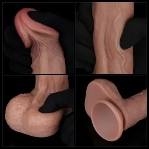 Lovetoy 9" Dual Layered Silicone Realistic Dildo