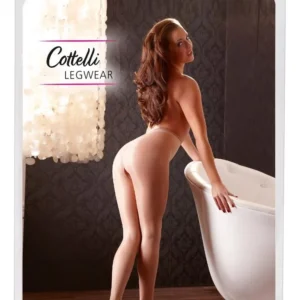 Cottelli LEGWEAR Skin XL — Beige Tights with Open Crotch