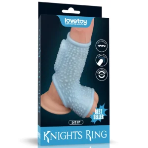 Lovetoy Vibrating Drip Knights Ring with Scrotum Sleeve
