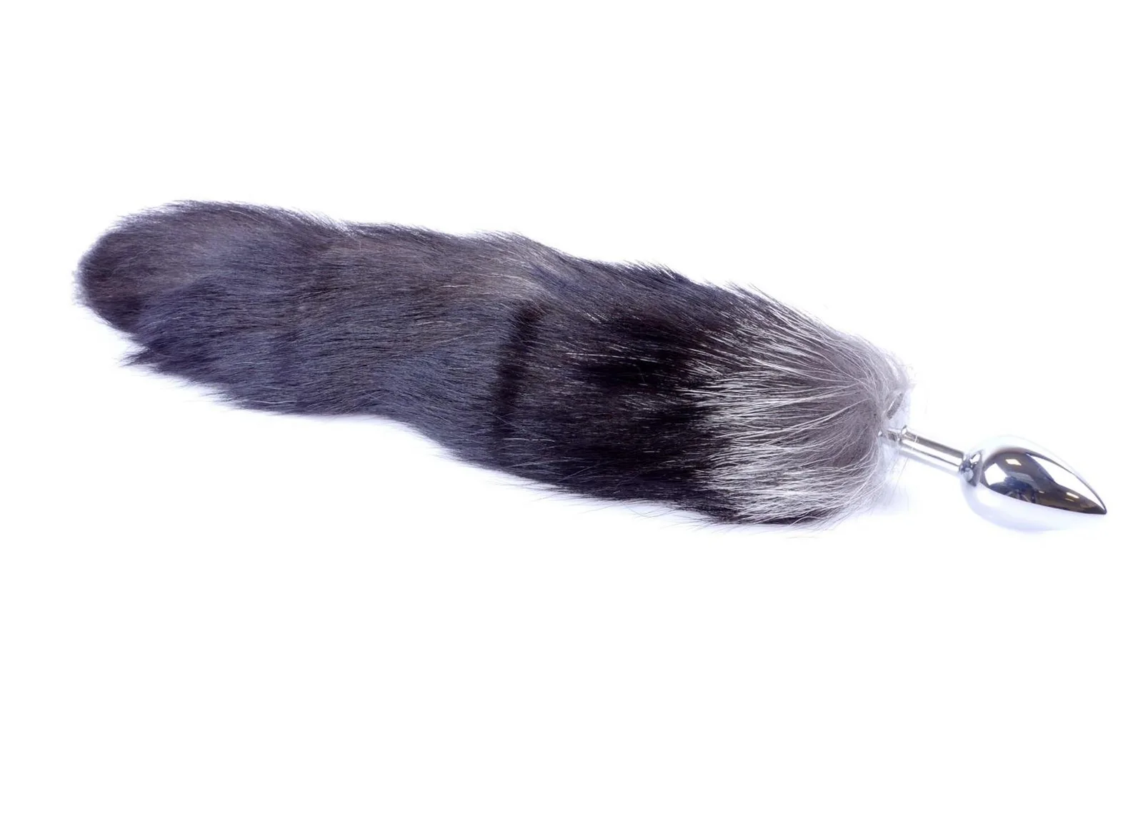 B - Series HeavyFun Plug-Fox TAIL Black XXL Anal Plug with Fox Tail