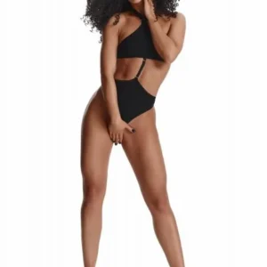 Demoniq LadyX Nita S Black Open-Bottom Bodysuit