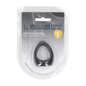 Levelz Soft Tri-O Silicone Cockring – Black
