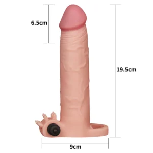 Lovetoy Pleasure X Tender Vibrating Penis Sleeve – 3-Inch Extension
