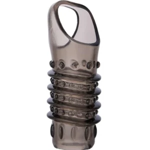 XLover by TOYFA Penis Sleeve for Enlargement, TPE, Transparent Black, 10.5 cm