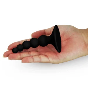 Lure me Beaded Anal Plug Black – Silikonowa zatyczka analna Lovetoy