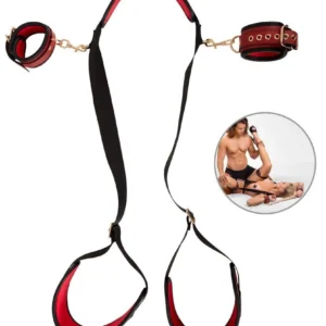 Bad Kitty Neck and Thigh Restraint Set with Cuffs