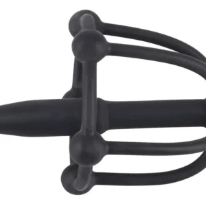 Penisplug Penis Plug with Glans Cage — Silicone Penis Plug with Glans Ring