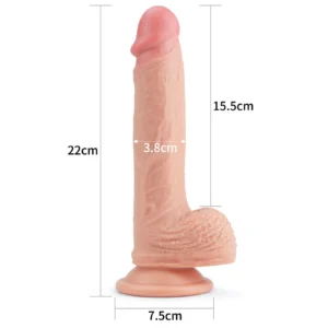 Lovetoy Dual-Layered Platinum Silicone Cock 21.5 cm