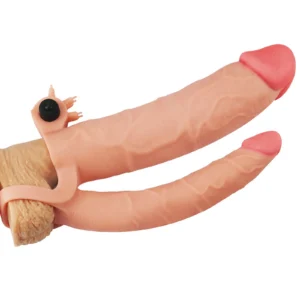 Lovetoy Penis Sleeve Extender 21.6 cm with Vibration – Transparent