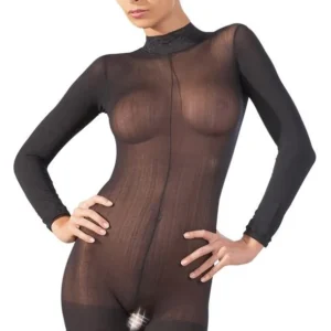 NO:XQSE Catsuit M/L with Lace Collar