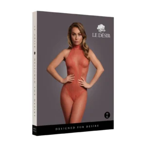 Le Désir Fishnet and Lace Bodystocking with Halter Neck