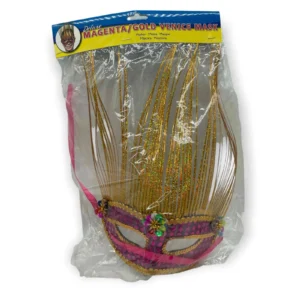 Kinky Pleasure Maska-Venice Pink Mask with 28 cm Hair