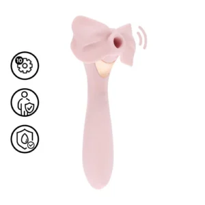 Loveline Darling AirTap Wand Vibrator with Five Head Attachments in Pink
