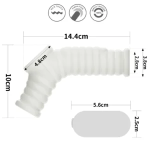 Lovetoy Vibrating Wave Knights Ring with Scrotum Sleeve (White)
