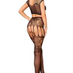 Rougir de Desir T01 Black Fishnet Top and Tights Set