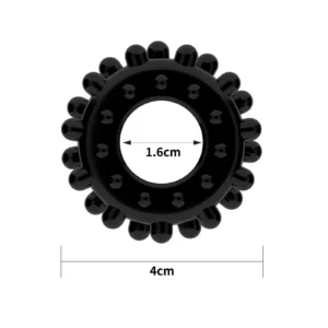 POWER PLUS Cockring Black – pierścień na penisa Lovetoy, TPE