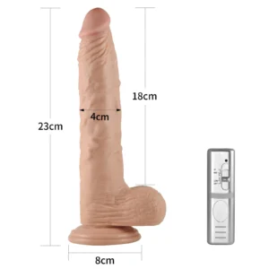 Love Toys Real Extreme Vibrating Dildo 9" with 3 Speeds