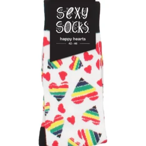 Sexy Socks Happy Hearts Knee-High Socks, Size 42–46