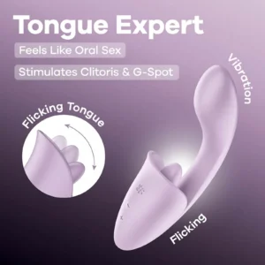 Satisfyer Tongue Expert Lavender Dual Stimulation Vibrator
