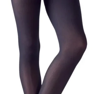 Cottelli LEGWEAR Black Stockings S/M — black stockings with cross-over fastening