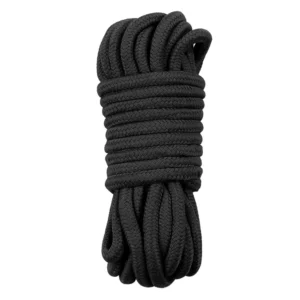 Lovetoy 10m Shibari Bondage Rope – Soft Cotton, 8mm, Black