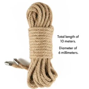 Rebellion Reign Rustic Hemp Bondage Rope 10 m – Natural Hemp BDSM Rope