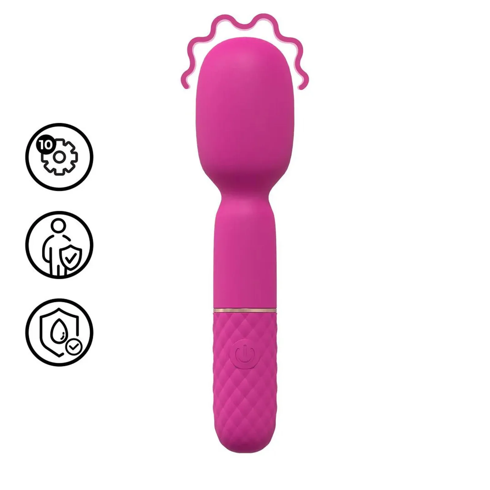 Loveline Mini Wand Vibrator in Pink