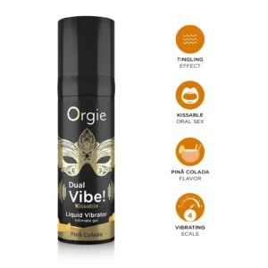 Orgie Dual Vibe! Pina Colada Kissable Liquid Vibrator, 15 ml