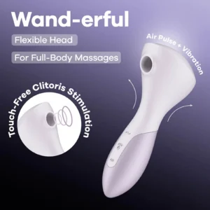 Satisfyer Wand-erful Dual-Action Clitoral Stimulator in Light Violet