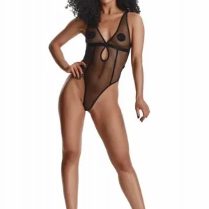 Demoniq LadyX Mireia L Black Mesh Bodysuit