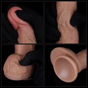 Lovetoy 7 Inch Dual Layer Silicone Realistic Dildo with Suction Cup