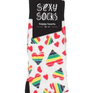 Sexy Socks Happy Hearts Socks, Size 36–41
