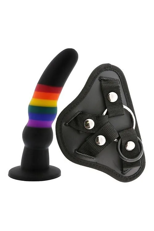 Dream Toys Colorful Love Rainbow Strap-On with Dildo