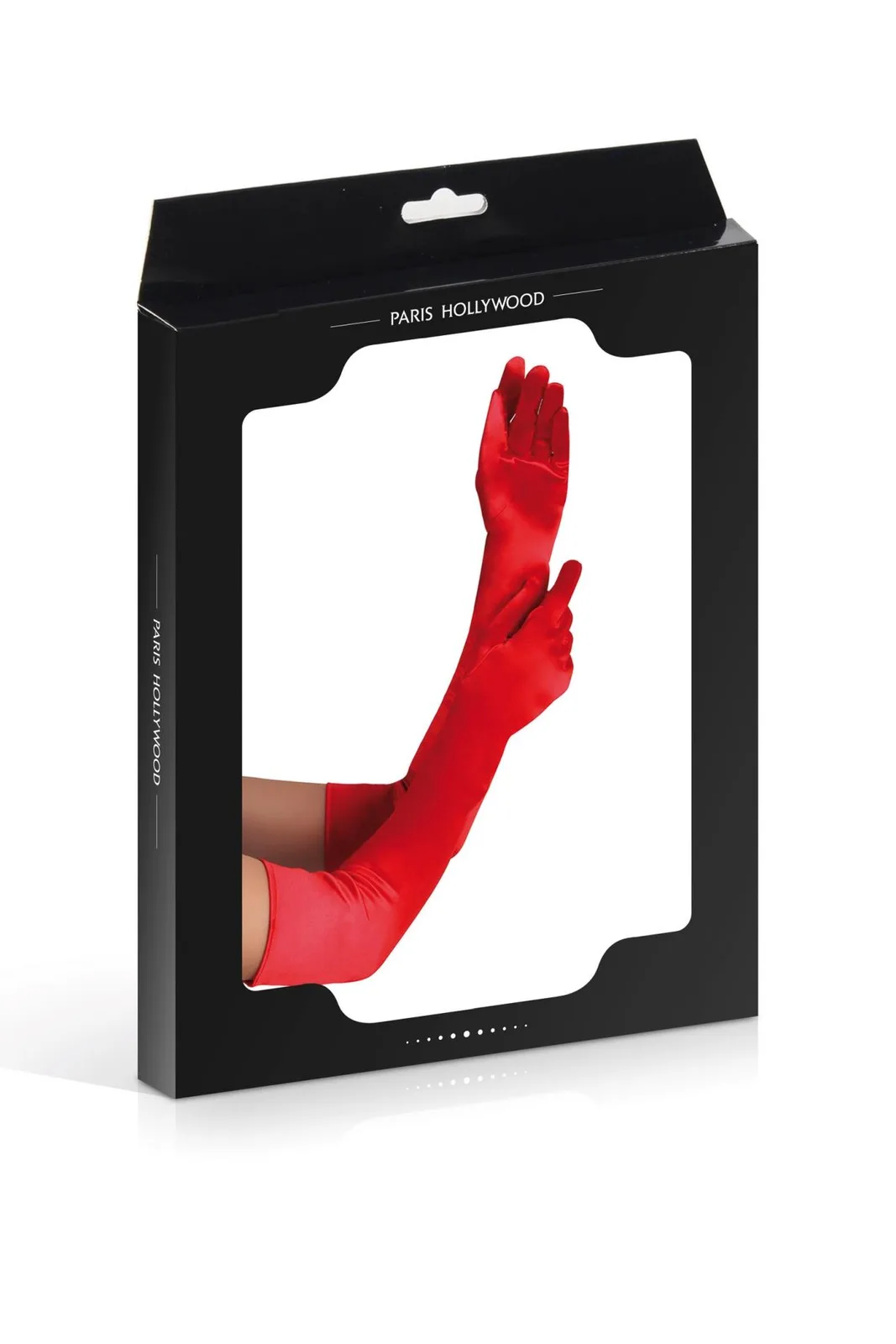 Paris Hollywood Long Satin Gloves in Red, 54 cm – ONE SIZE