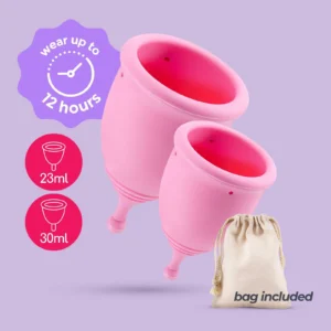 Crushious Minerva S + L Menstrual Cups with Pouch