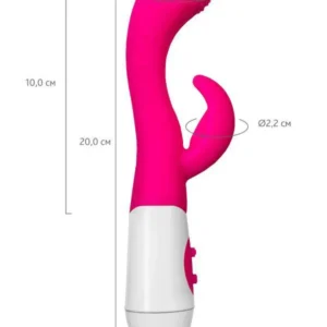 A-Toys Nessy Rabbit Vibrator with Clitoral Stimulator, Pink, 20 cm