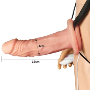 Lovetoy Vibrating Hollow Strap On 6.5 Inch – Unisex Penis Extender Sleeve