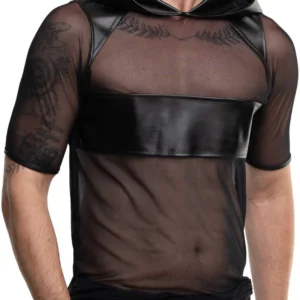 Regnes Fetish Planet RMIvo001 Mesh T-Shirt with Wetlook Details, XL