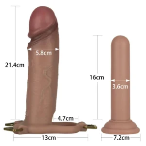 Lovetoy Strap-On Harness Set with 21.4 cm Dildo, Soft TPE
