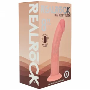RealRock Dildo z przyssawką - dwuwarstwowy silikon, 22,3 cm