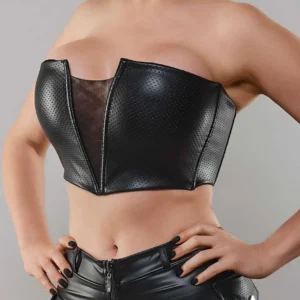 Demoniq TDHilda001 XL Black Wetlook Top