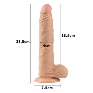 Lovetoy Real Extreme 9.5" Dildo with Suction Cup – Flesh
