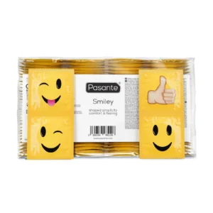 Pasante Smiley Lubricated Condoms, 144-Pack