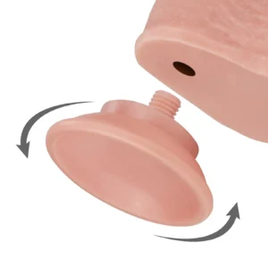 Lovetoy 9.5" Sliding Skin Dual Layer Dong - Realistic TPE Dildo with Suction Cup