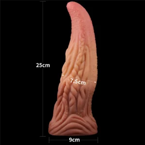LoveToy 10" Dual-Layered Platinum Silicone Tongue Dildo