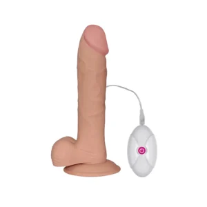 Lovetoy The Ultra Soft Dude Vibrating 9" Realistic Dildo with Suction Base