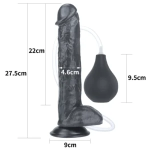 Lovetoy 11'' Squirt Extreme Dildo – Black