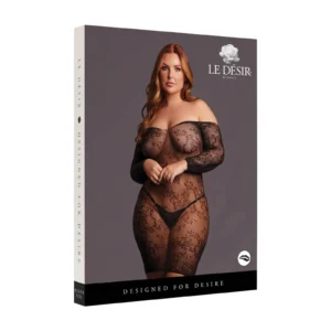 Le Désir Matilda Lace Mini Dress Plus Size in Black